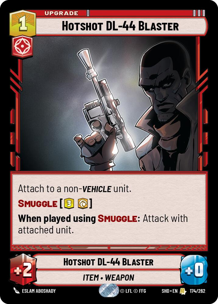 Hotshot DL-44 Blaster (174/262) (174/262) [Shadows of the Galaxy] | Shuffle n Cut Hobbies & Games
