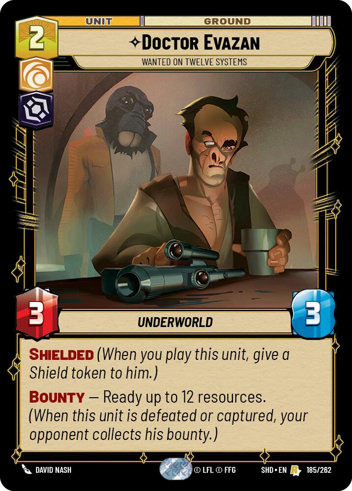 Doctor Evazan - Wanted on Twelve Systems (185/262) (185/262) [Shadows of the Galaxy] | Shuffle n Cut Hobbies & Games