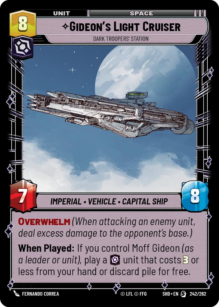 Gideon's Light Cruiser - Dark Troopers' Station (242/262) (242/262) [Shadows of the Galaxy] | Shuffle n Cut Hobbies & Games