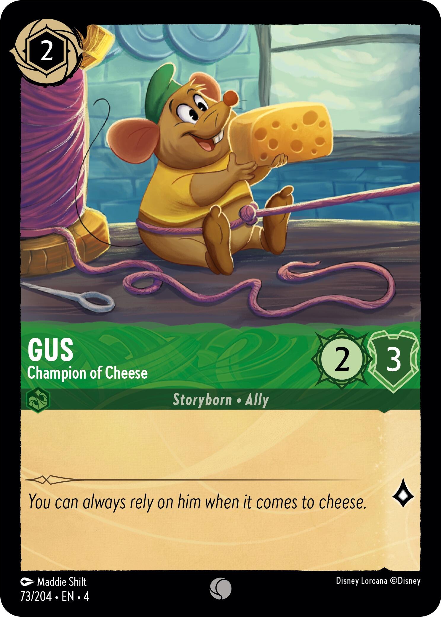 Gus - Champion of Cheese (73/204) [Ursula's Return] | Shuffle n Cut Hobbies & Games