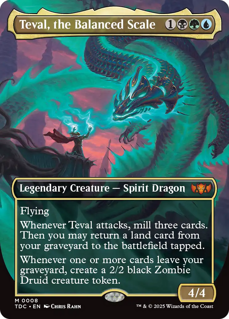 Teval, the Balanced Scale (Borderless) [Tarkir: Dragonstorm Commander] | Shuffle n Cut Hobbies & Games
