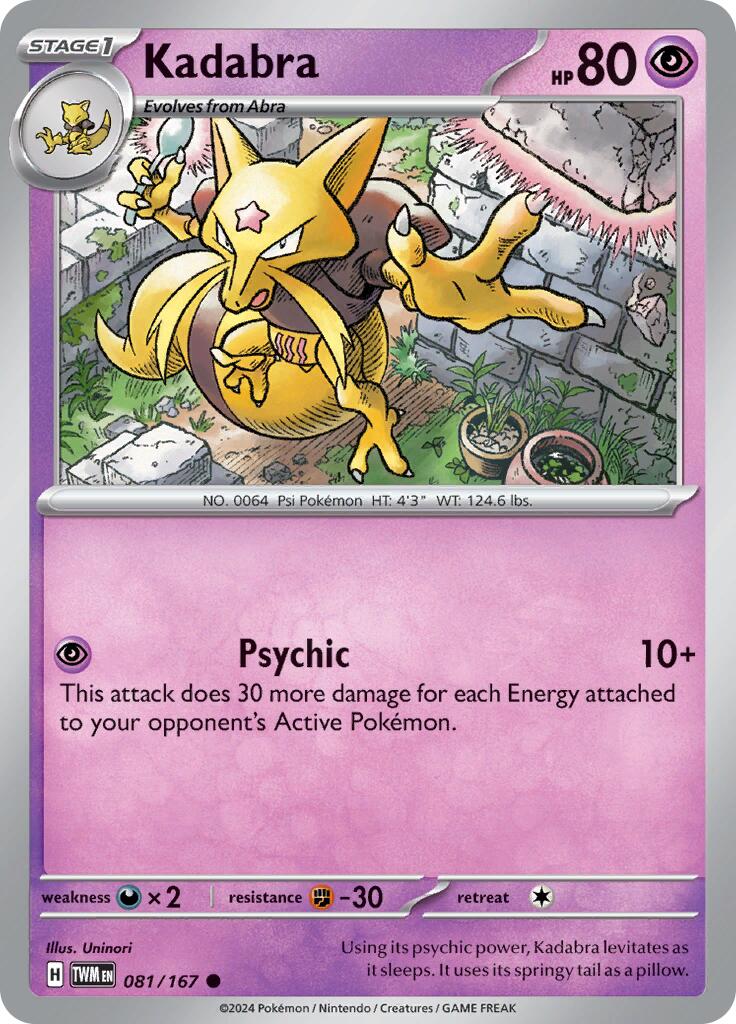 Kadabra (081/167) [Scarlet & Violet: Twilight Masquerade] | Shuffle n Cut Hobbies & Games