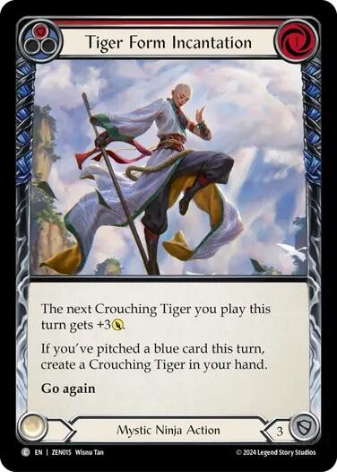 Tiger Form Incantation (Red) [ZEN015] (Part the Mistveil Zen Blitz Deck) | Shuffle n Cut Hobbies & Games