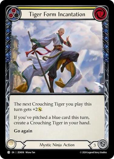 Tiger Form Incantation (Yellow) [ZEN018] (Part the Mistveil Zen Blitz Deck) | Shuffle n Cut Hobbies & Games
