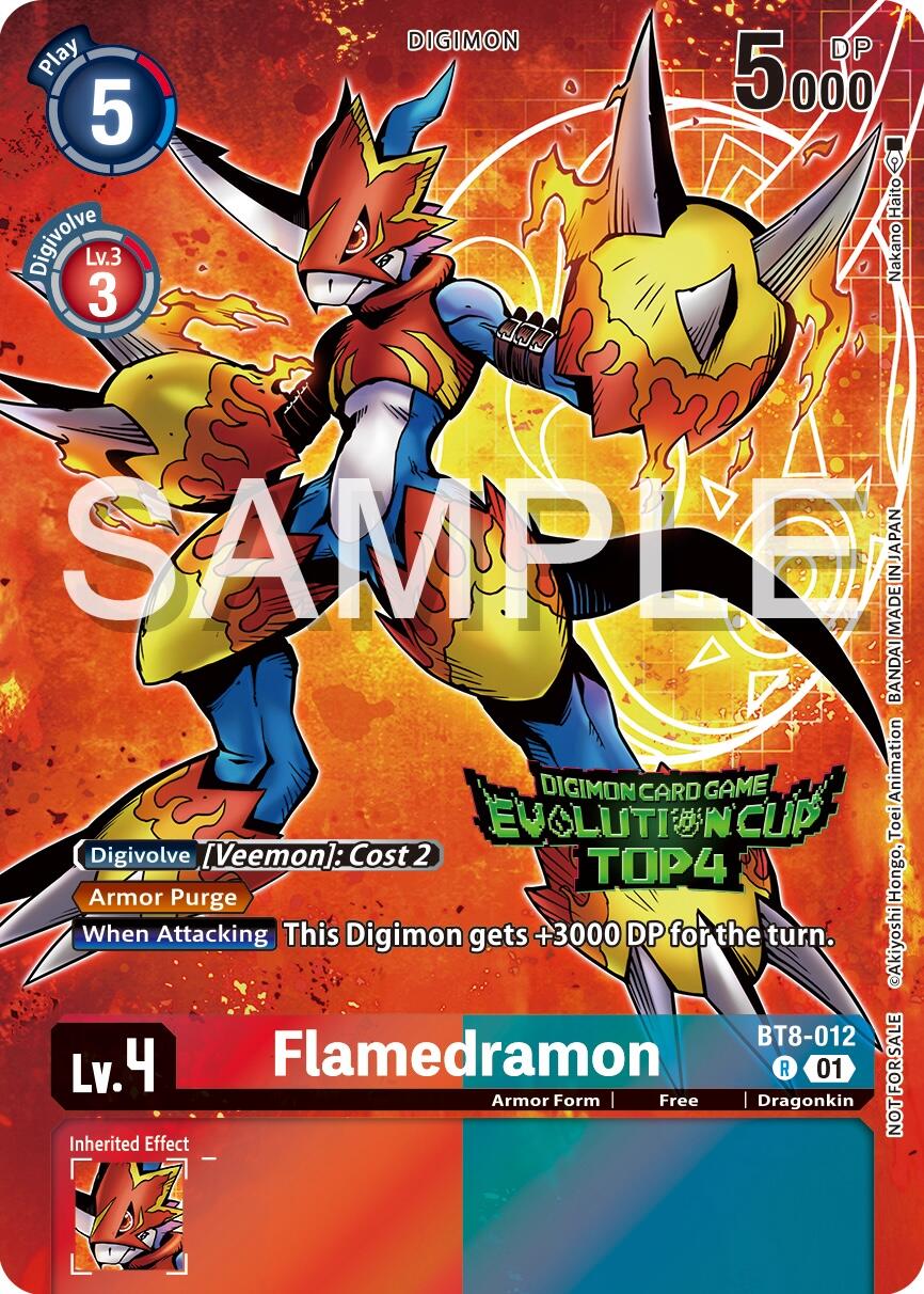 Flamedramon [BT8-012] (2024 Evolution Cup Top 4) [New Awakening Promos] | Shuffle n Cut Hobbies & Games