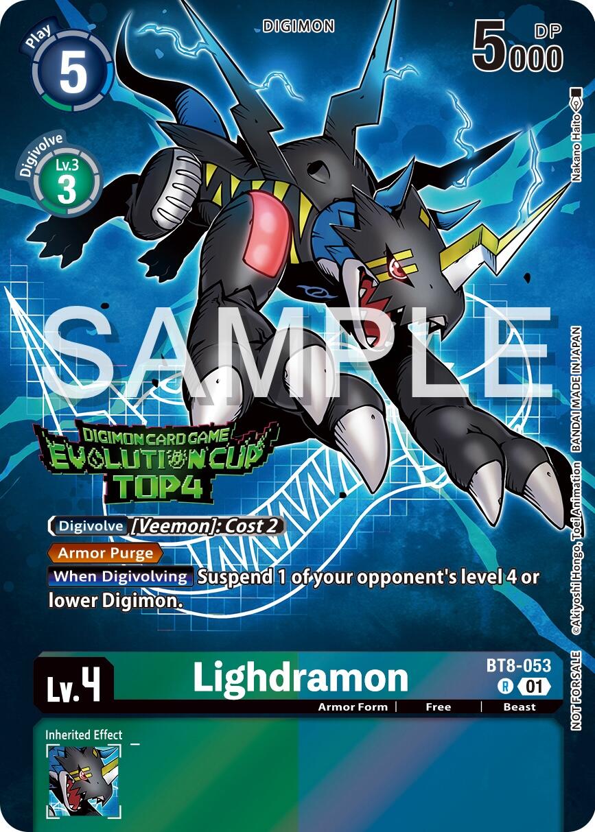 Lighdramon [BT8-053] (2024 Evolution Cup Top 4) [New Awakening Promos] | Shuffle n Cut Hobbies & Games