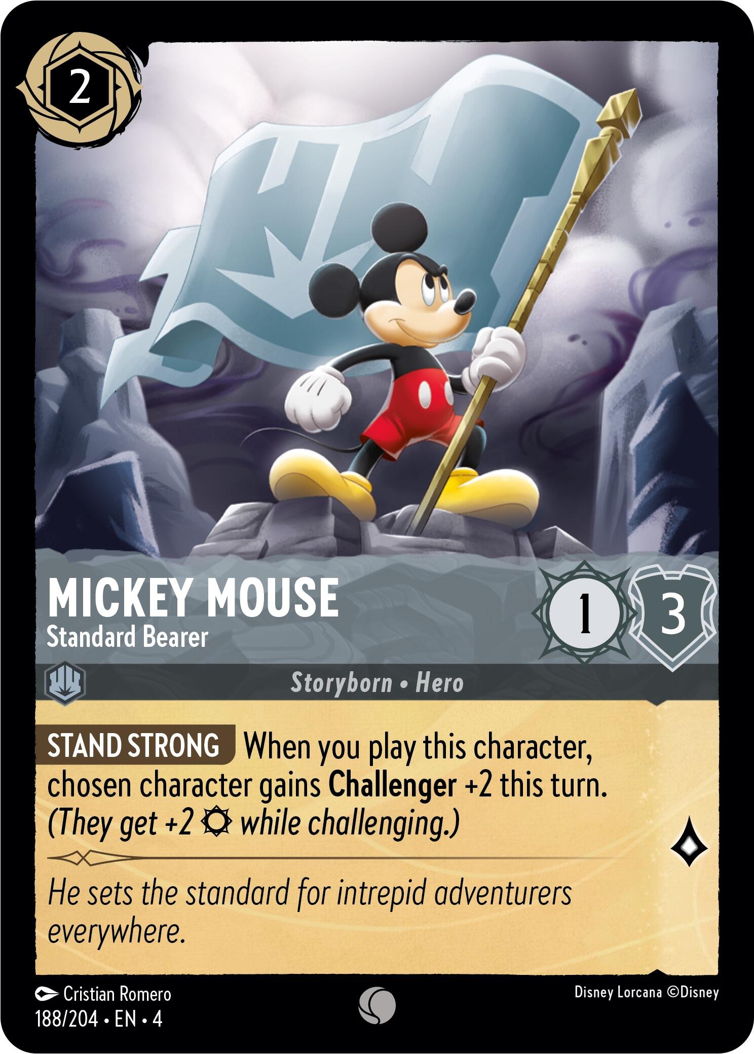 Mickey Mouse - Standard Bearer (188/204) [Ursula's Return] | Shuffle n Cut Hobbies & Games