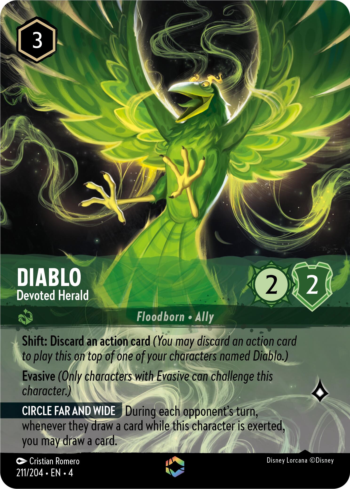 Diablo - Devoted Herald (Enchanted) (211/204) [Ursula's Return] | Shuffle n Cut Hobbies & Games