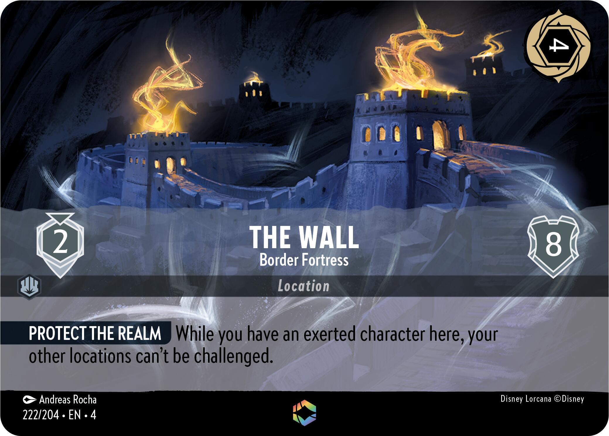 The Wall - Border Fortress (Enchanted) (222/204) [Ursula's Return] | Shuffle n Cut Hobbies & Games