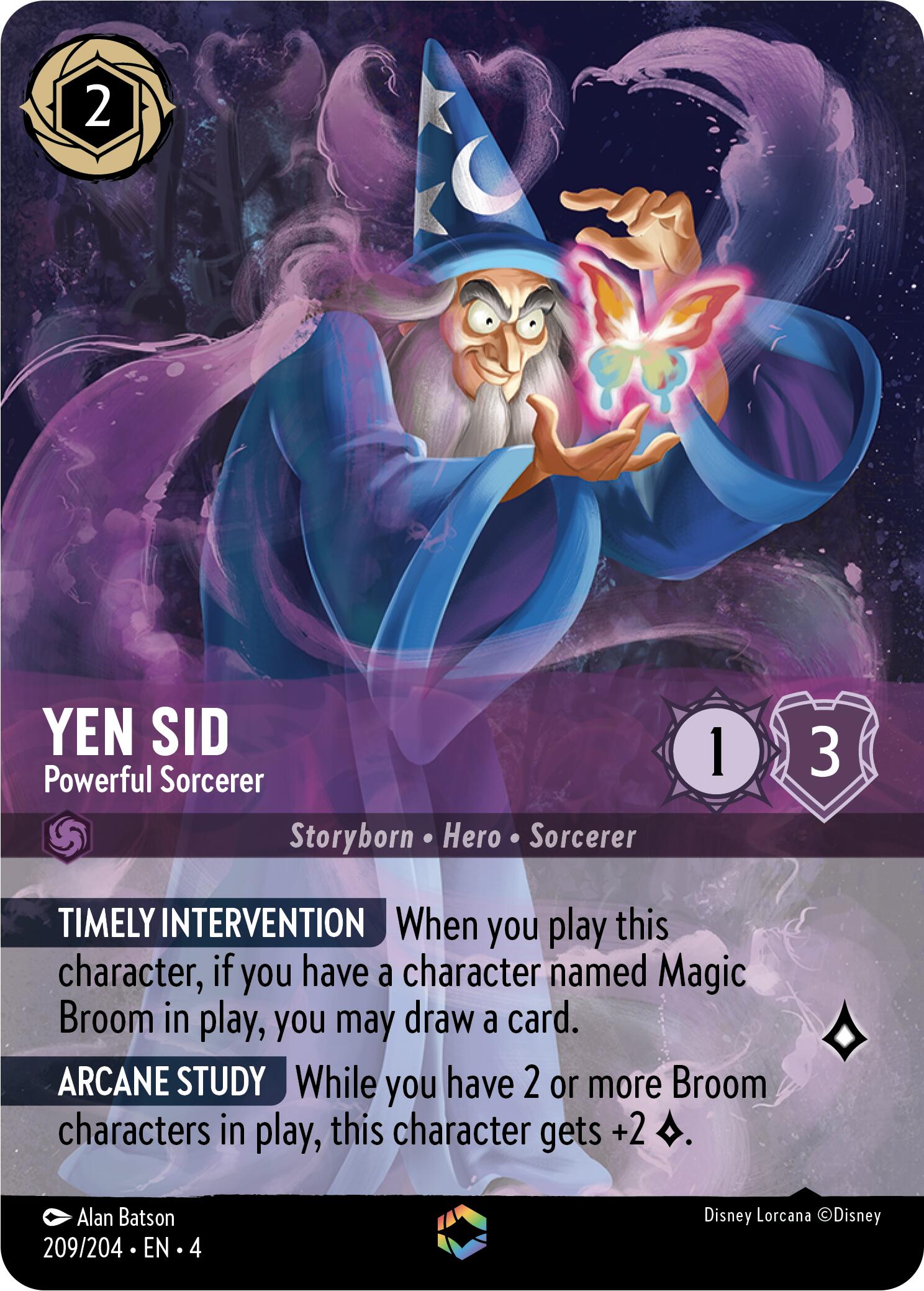 Yen Sid - Powerful Sorcerer (Enchanted) (209/204) [Ursula's Return] | Shuffle n Cut Hobbies & Games