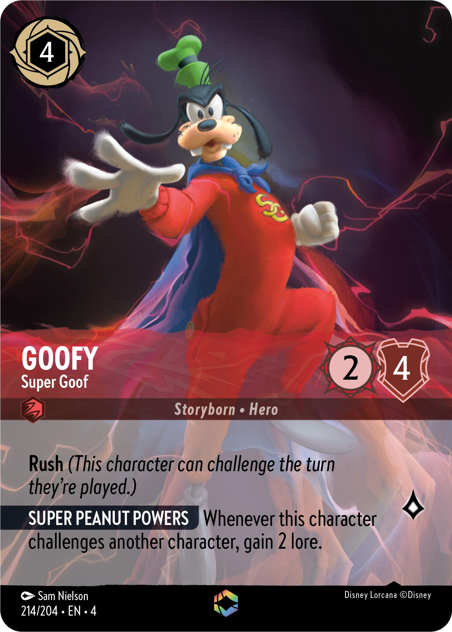 Goofy - Super Goof (Enchanted) (214/204) [Ursula's Return] | Shuffle n Cut Hobbies & Games
