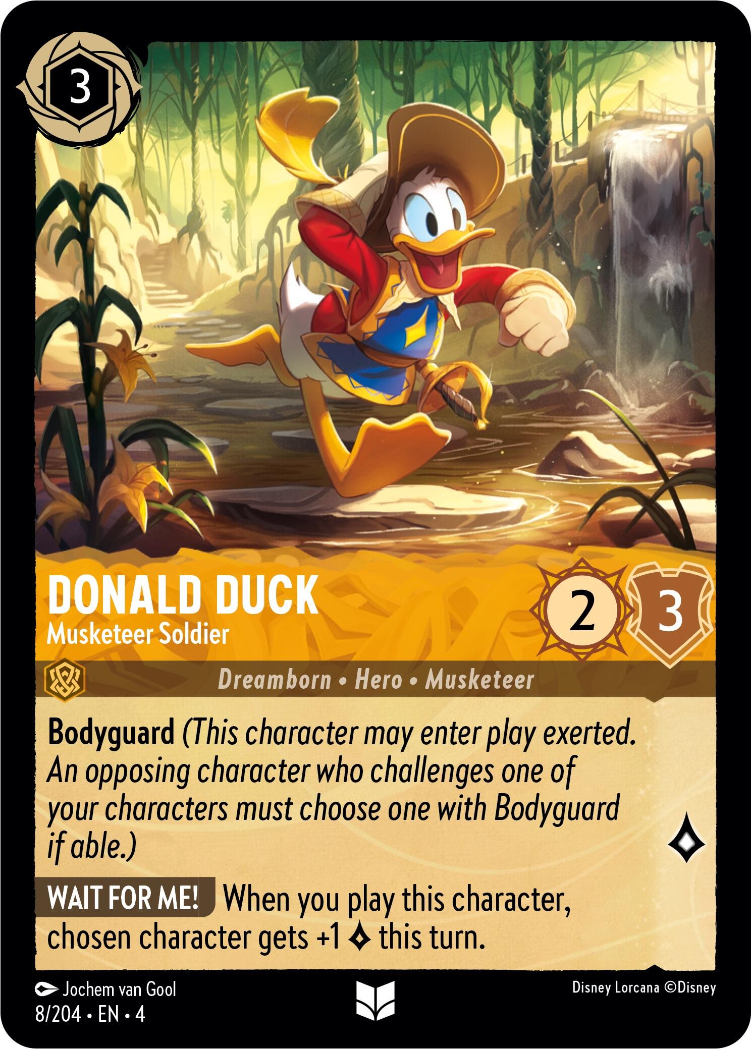 Donald Duck - Musketeer Soldier (8/204) [Ursula's Return] | Shuffle n Cut Hobbies & Games
