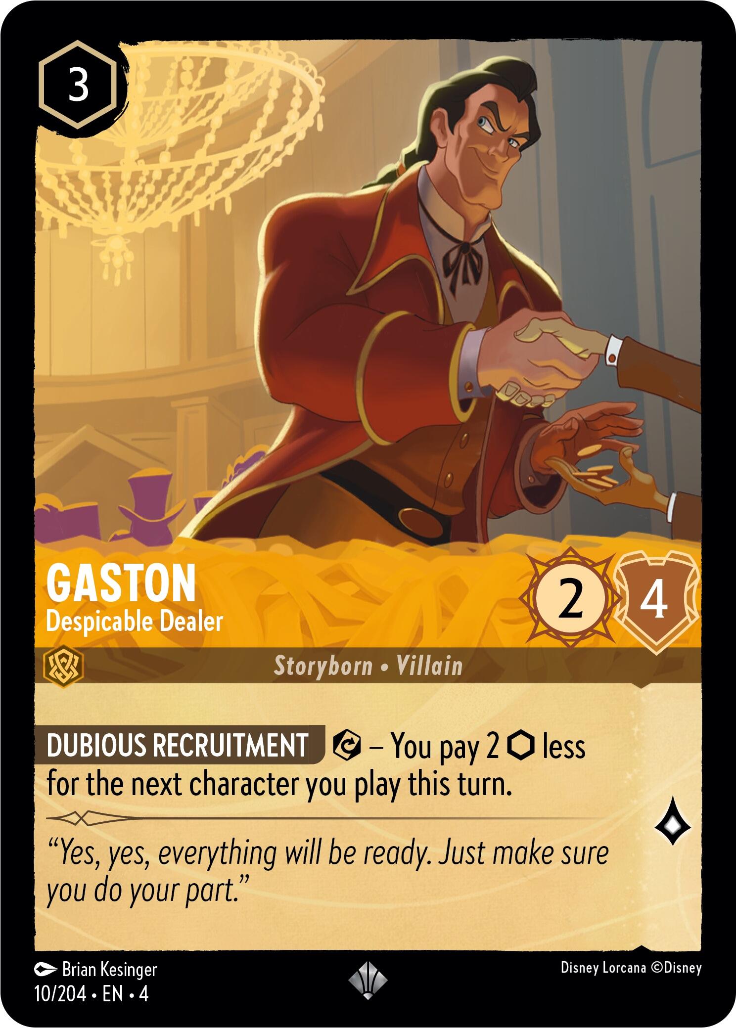 Gaston - Despicable Dealer (10/204) [Ursula's Return] | Shuffle n Cut Hobbies & Games