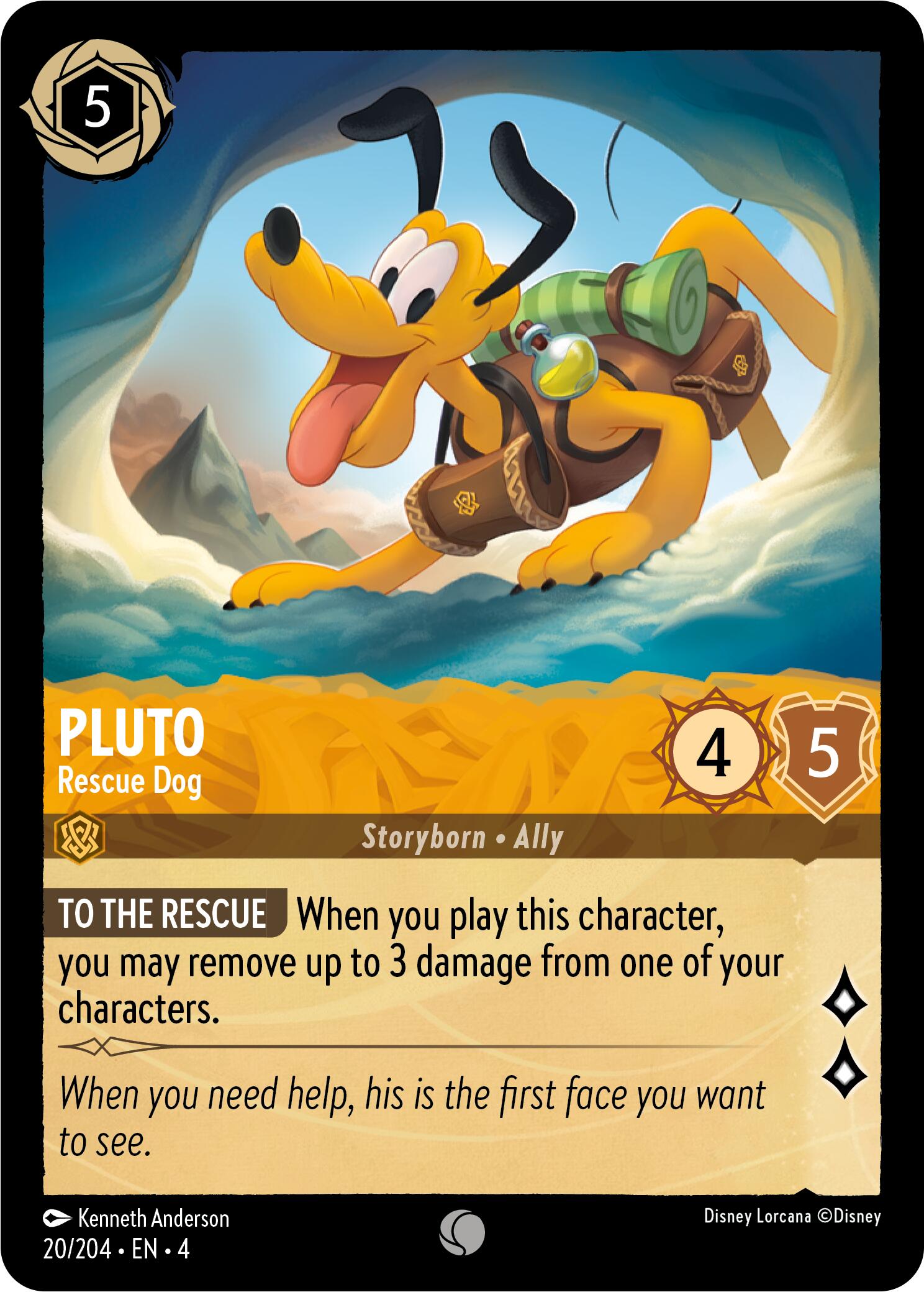 Pluto - Rescue Dog (20/204) [Ursula's Return] | Shuffle n Cut Hobbies & Games