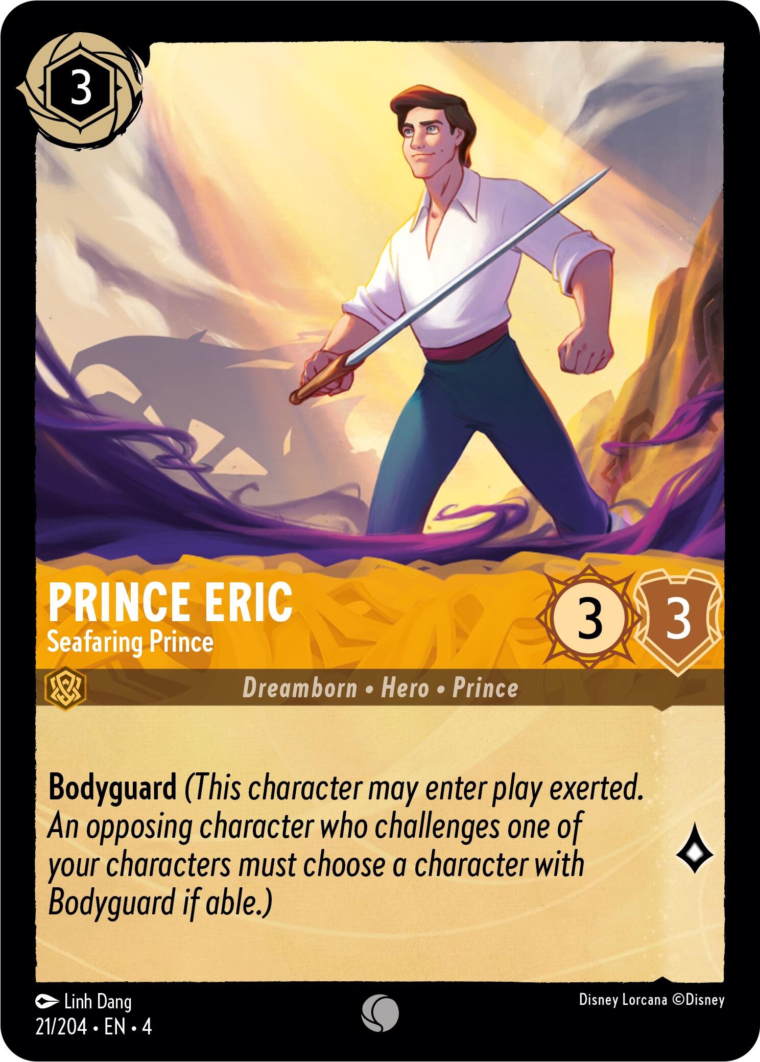 Prince Eric - Seafaring Prince (21/204) [Ursula's Return] | Shuffle n Cut Hobbies & Games