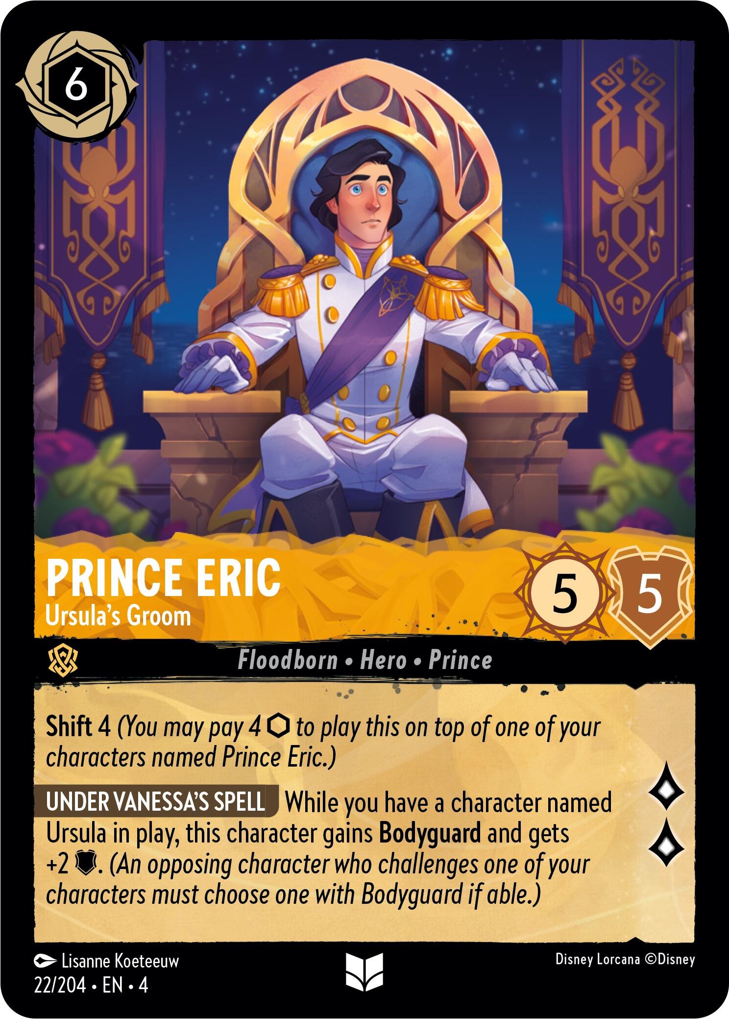 Prince Eric - Ursula's Groom (22/204) [Ursula's Return] | Shuffle n Cut Hobbies & Games
