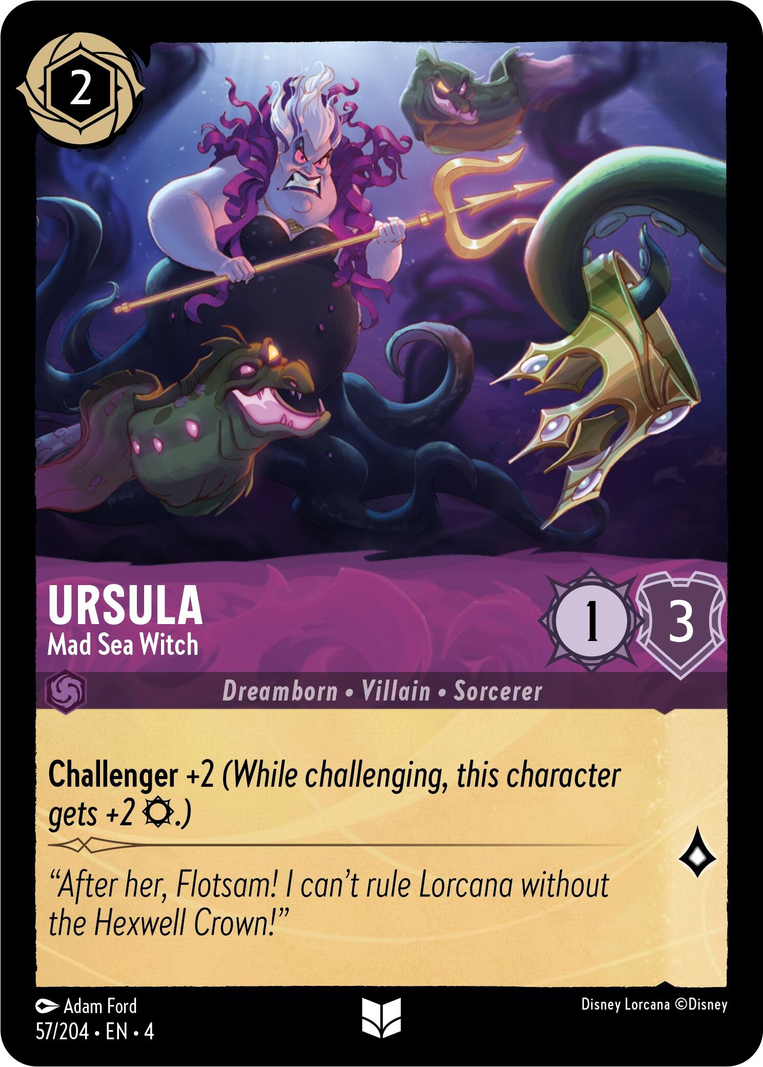 Ursula - Mad Sea Witch (57/204) [Ursula's Return] | Shuffle n Cut Hobbies & Games