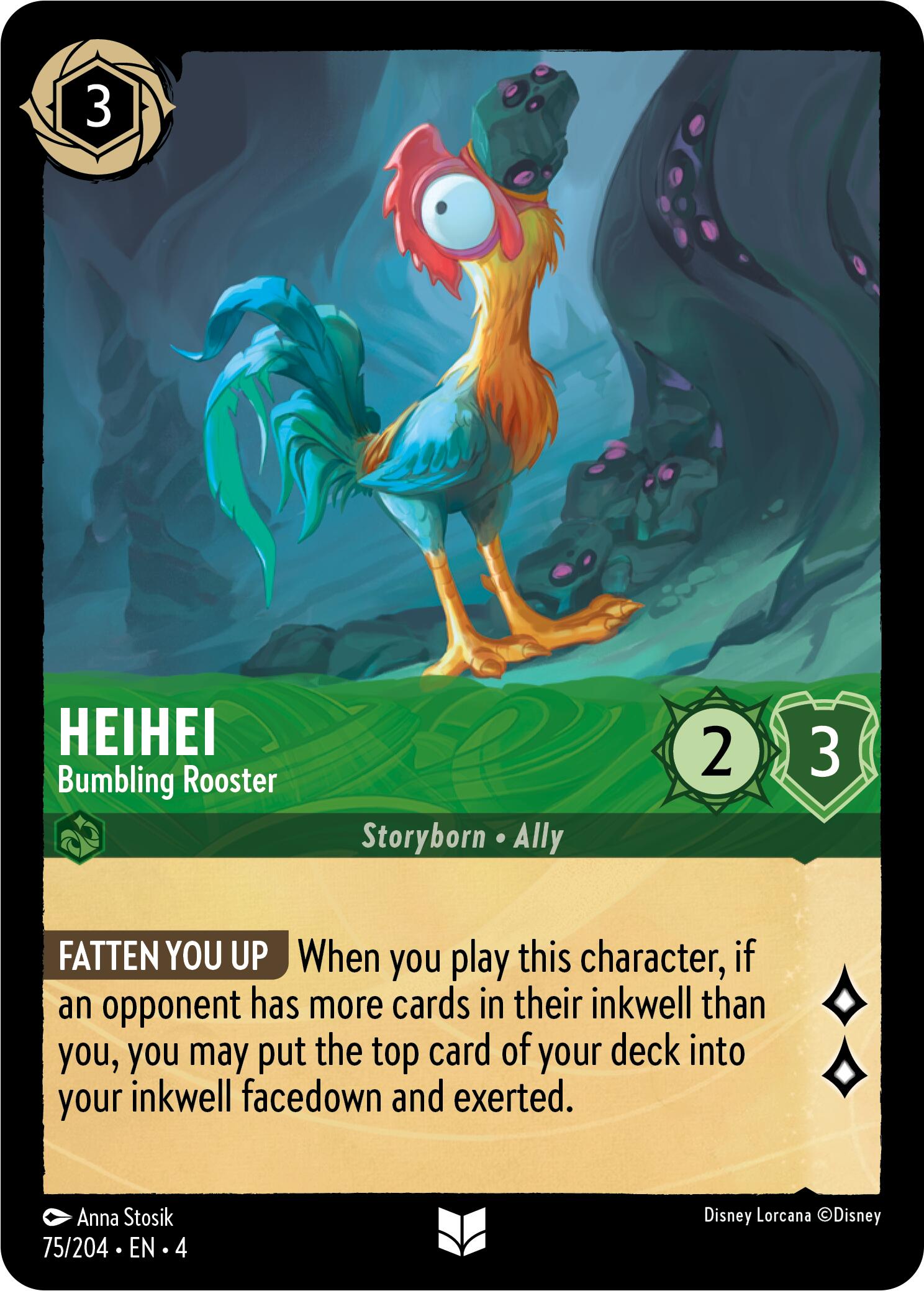 Heihei - Bumbling Rooster (75/204) [Ursula's Return] | Shuffle n Cut Hobbies & Games