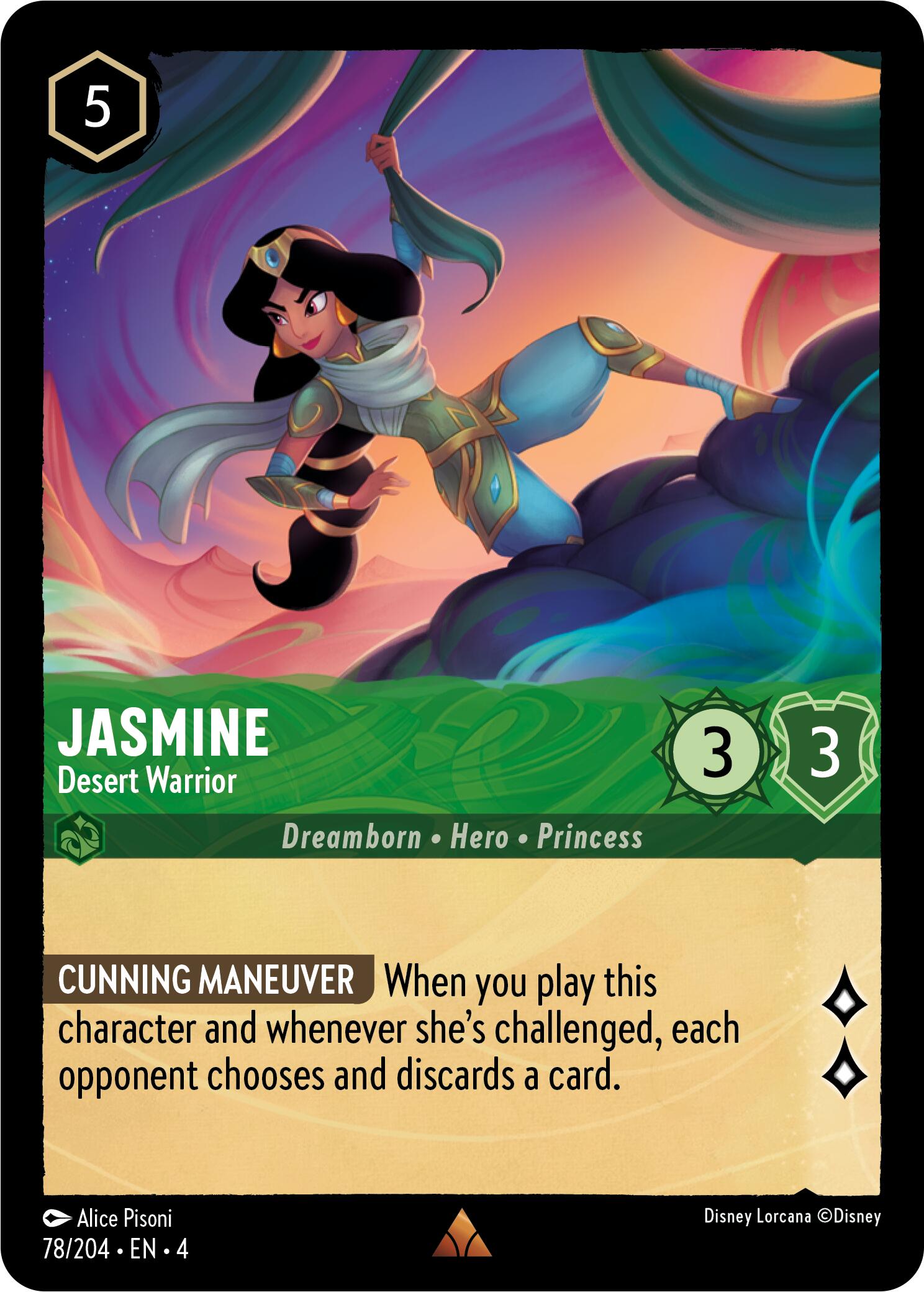 Jasmine - Desert Warrior (78/204) [Ursula's Return] | Shuffle n Cut Hobbies & Games