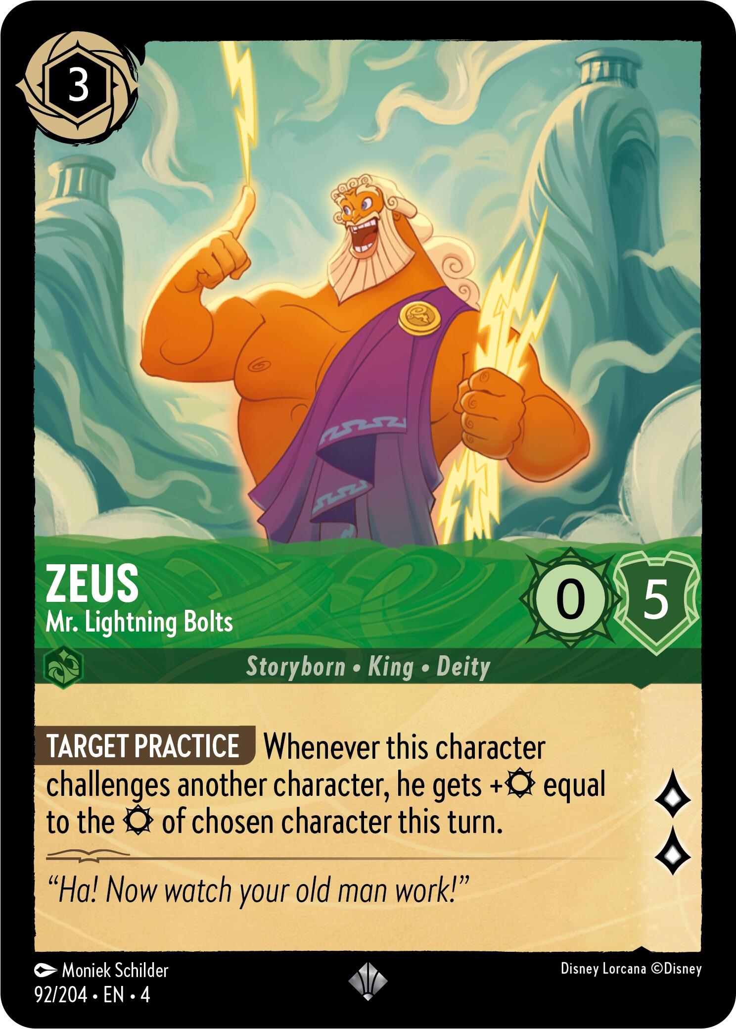 Zeus - Mr. Lightning Bolts (92/204) [Ursula's Return] | Shuffle n Cut Hobbies & Games