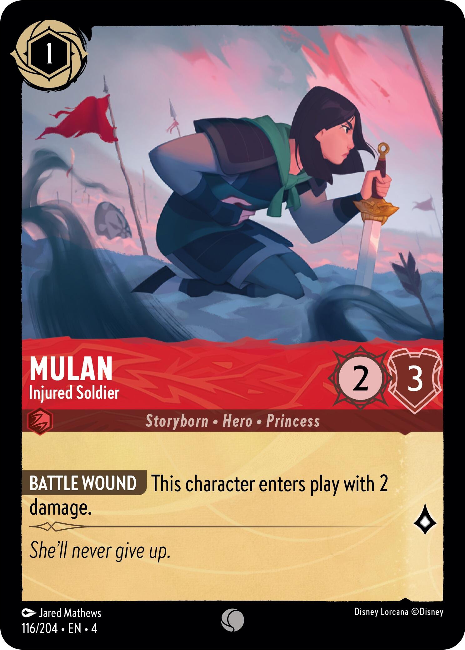 Mulan - Injured Soldier (116/204) [Ursula's Return] | Shuffle n Cut Hobbies & Games
