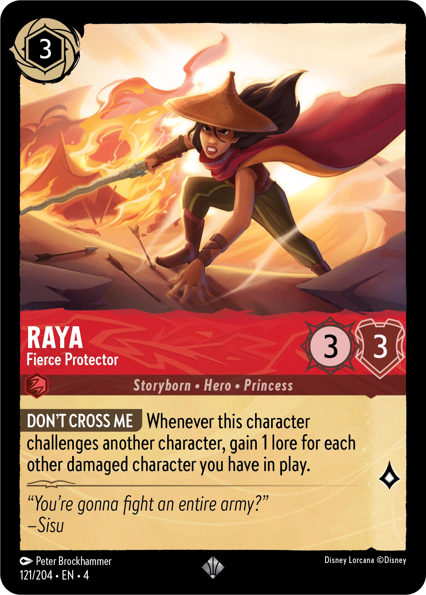 Raya - Fierce Protector (121/204) [Ursula's Return] | Shuffle n Cut Hobbies & Games