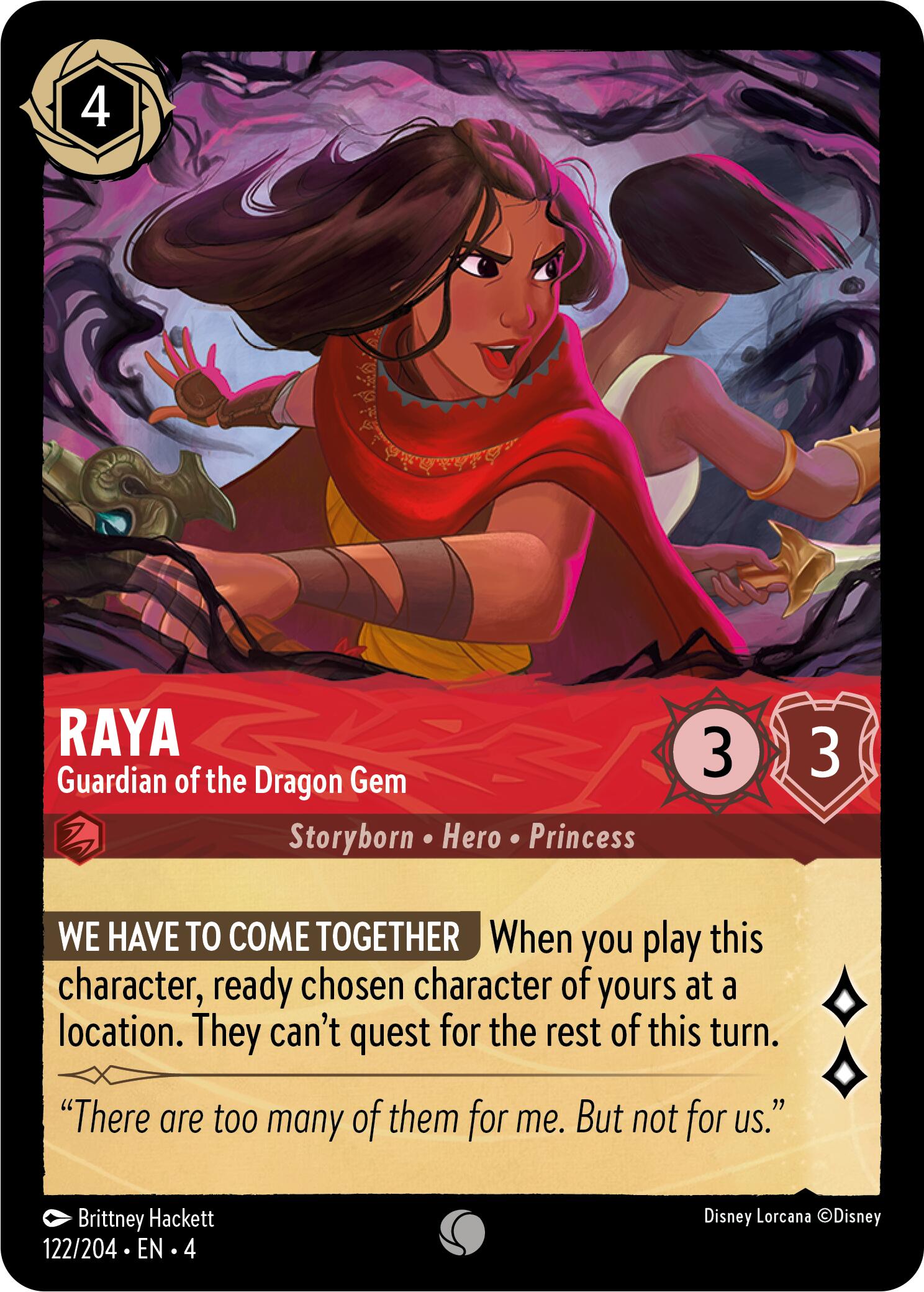 Raya - Guardian of the Dragon Gem (122/204) [Ursula's Return] | Shuffle n Cut Hobbies & Games