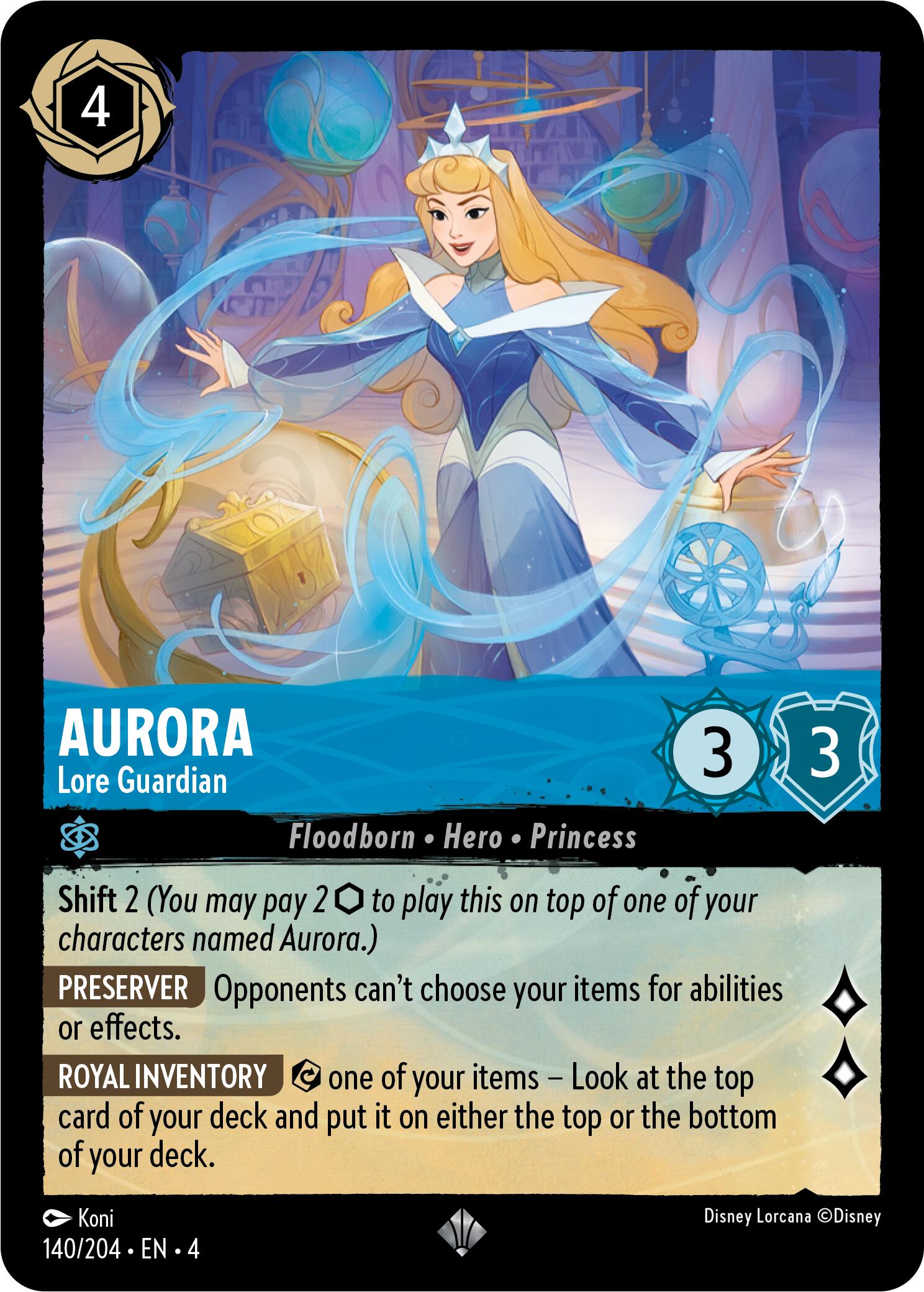 Aurora - Lore Guardian (140/204) [Ursula's Return] | Shuffle n Cut Hobbies & Games