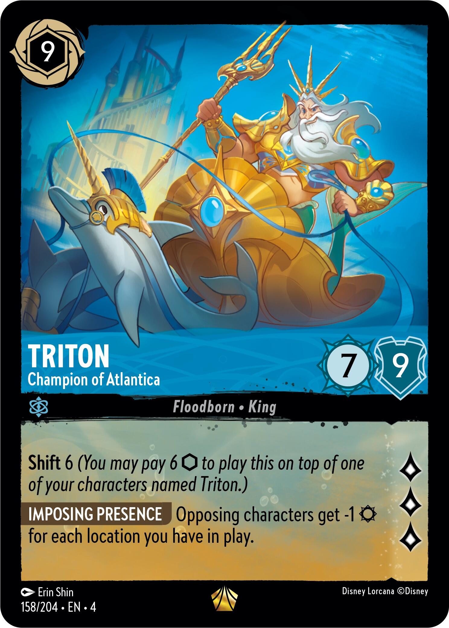 Triton - Champion of Atlantica (158/204) [Ursula's Return] | Shuffle n Cut Hobbies & Games