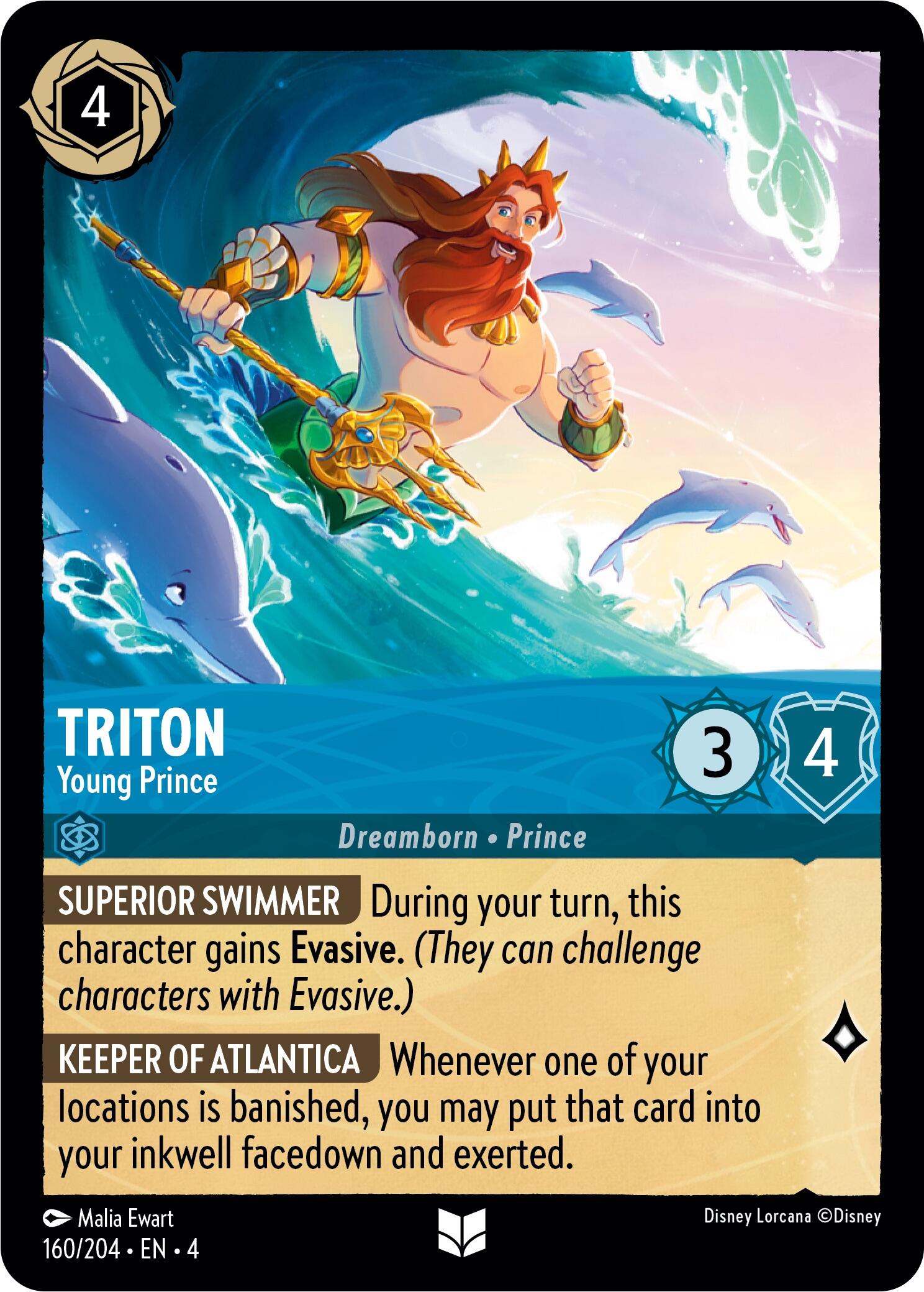 Triton - Young Prince (160/204) [Ursula's Return] | Shuffle n Cut Hobbies & Games