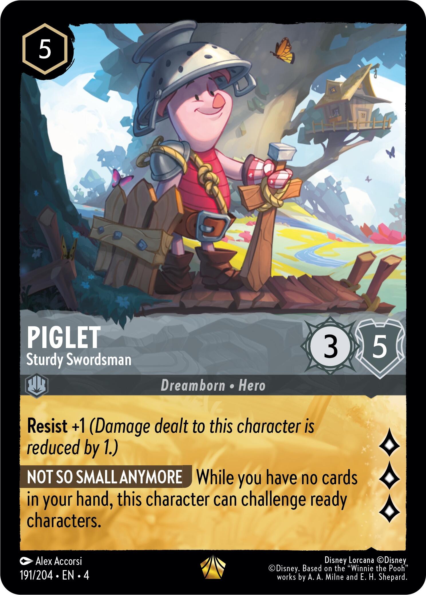 Piglet - Sturdy Swordsman (191/204) [Ursula's Return] | Shuffle n Cut Hobbies & Games