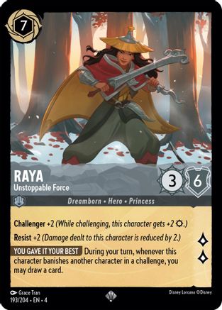 Raya - Unstoppable Force (193/204) [Ursula's Return] | Shuffle n Cut Hobbies & Games