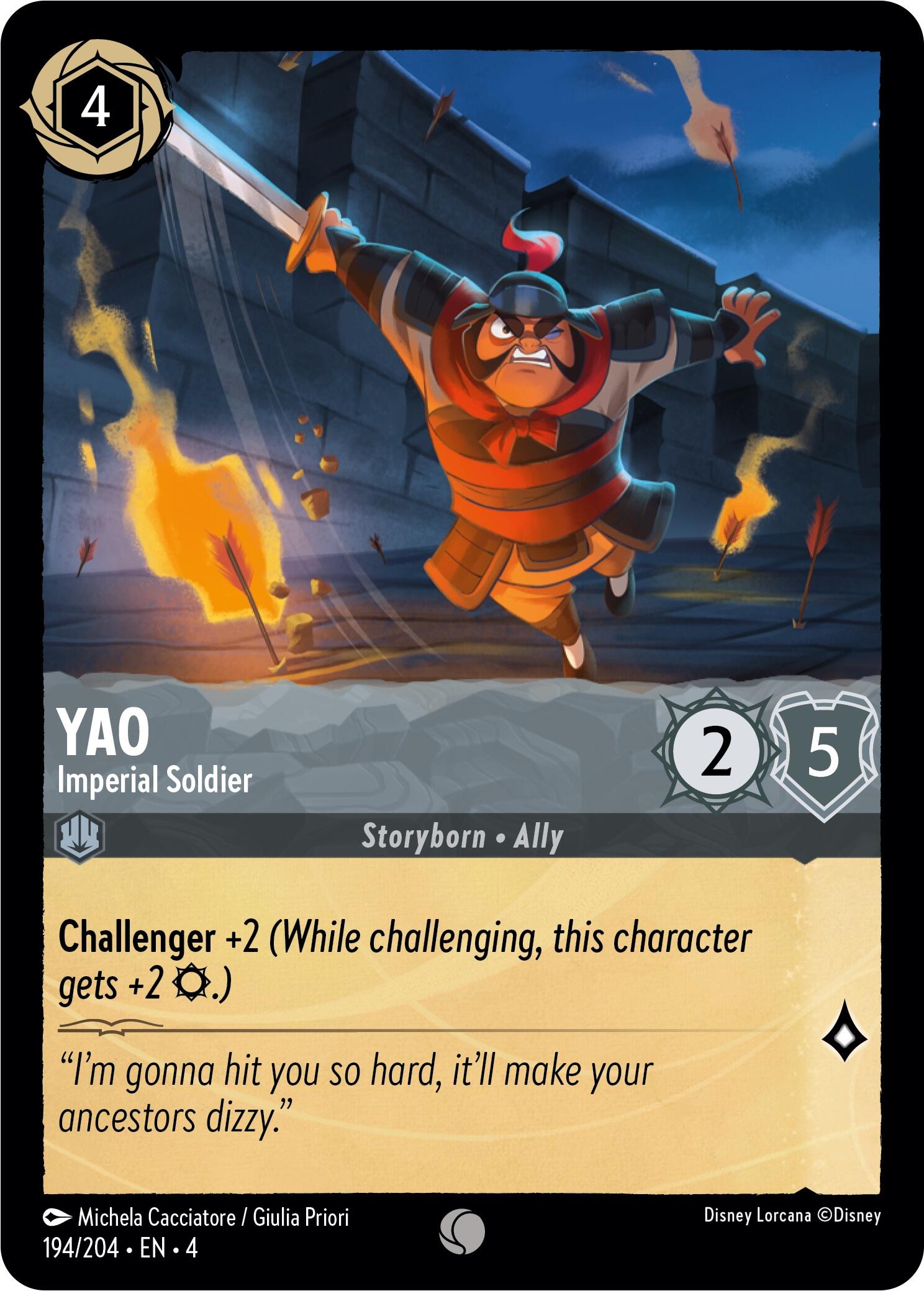 Yao - Imperial Soldier (194/204) [Ursula's Return] | Shuffle n Cut Hobbies & Games