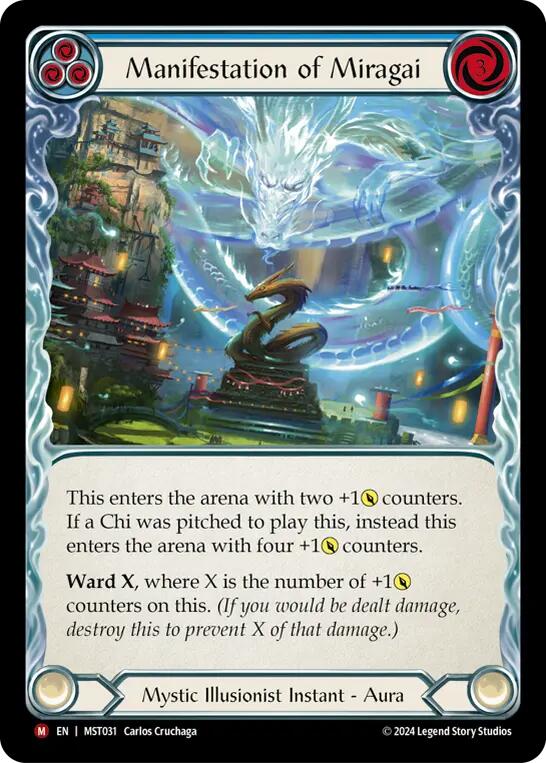 Manifestation of Miragai [MST031] (Part the Mistveil)  Rainbow Foil | Shuffle n Cut Hobbies & Games