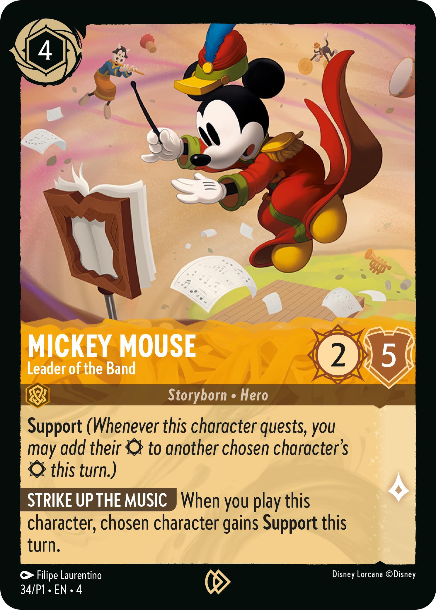 Mickey Mouse - Leader of the Band (34) [Promo Cards] | Shuffle n Cut Hobbies & Games
