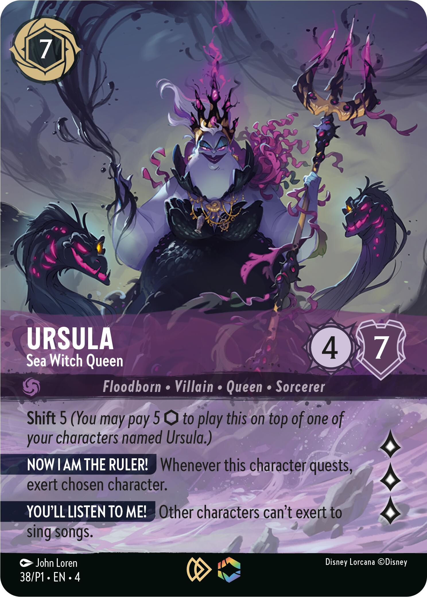 Ursula - Sea Witch Queen (Store Championship) (38) [Promo Cards] | Shuffle n Cut Hobbies & Games
