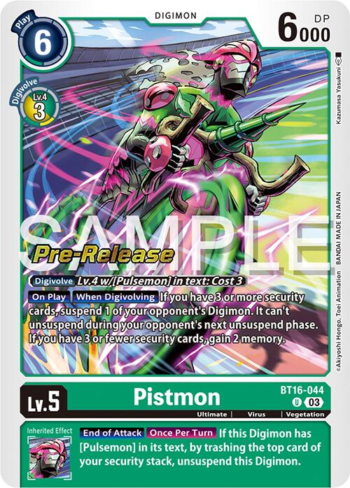 Pistmon [BT16-044] [Beginning Observer Pre-Release Promos] | Shuffle n Cut Hobbies & Games