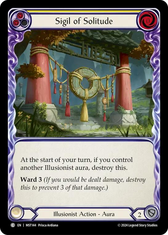 Sigil of Solitude (Yellow) [MST144] (Part the Mistveil)  Rainbow Foil | Shuffle n Cut Hobbies & Games