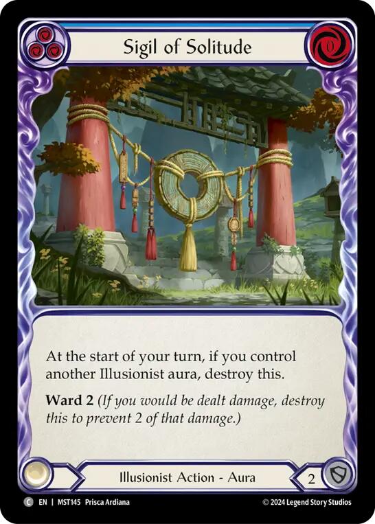 Sigil of Solitude (Blue) [MST145] (Part the Mistveil)  Rainbow Foil | Shuffle n Cut Hobbies & Games