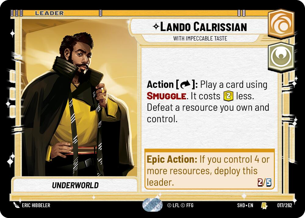 Lando Calrissian - With Impeccable Taste (017/262) (017/262) [Shadows of the Galaxy] | Shuffle n Cut Hobbies & Games