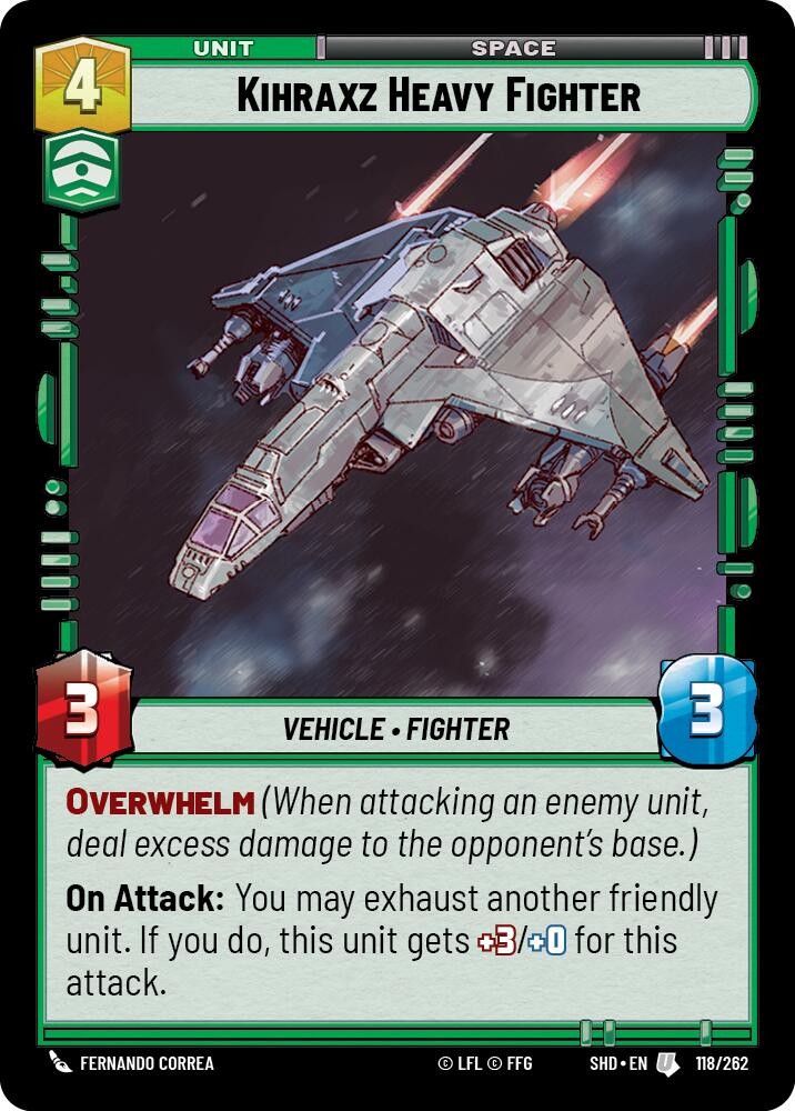 Kihraxz Heavy Fighter (118/262) (118/262) [Shadows of the Galaxy] | Shuffle n Cut Hobbies & Games