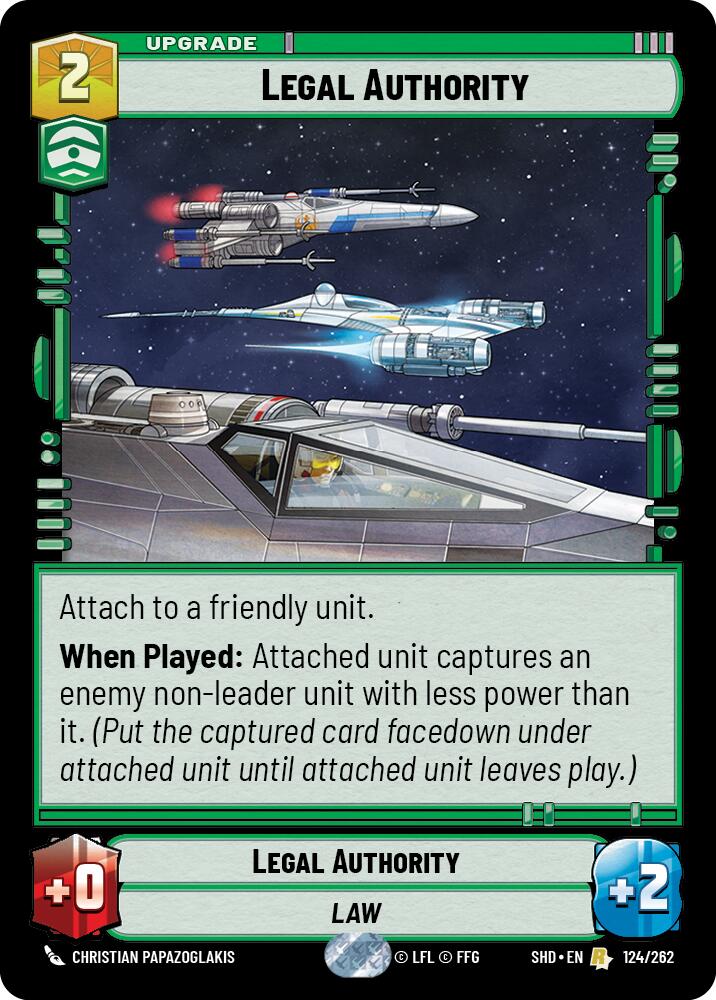 Legal Authority (124/262) (124/262) [Shadows of the Galaxy] | Shuffle n Cut Hobbies & Games
