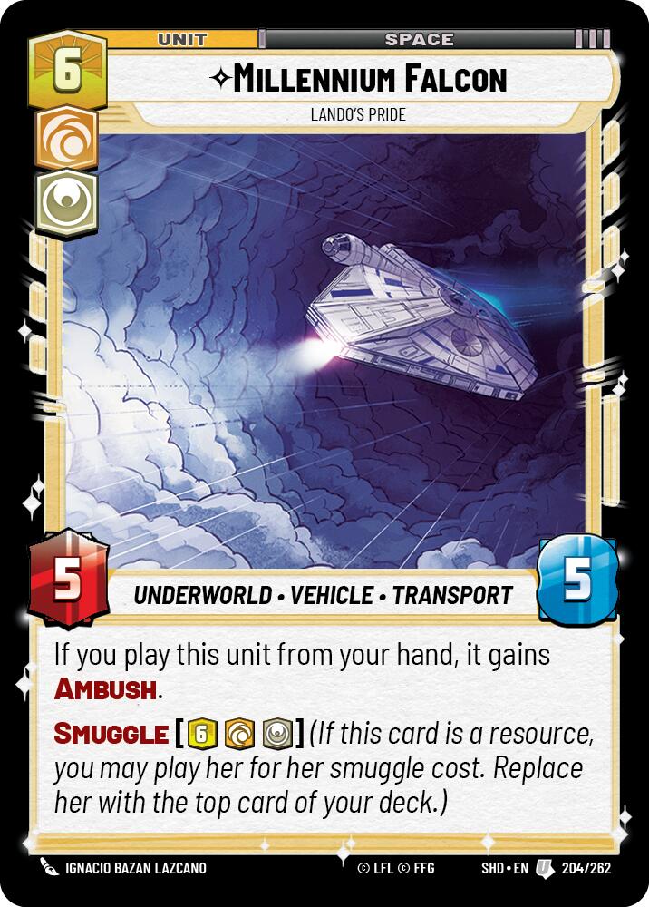 Millennium Falcon - Lando's Pride (204/262) (204/262) [Shadows of the Galaxy] | Shuffle n Cut Hobbies & Games