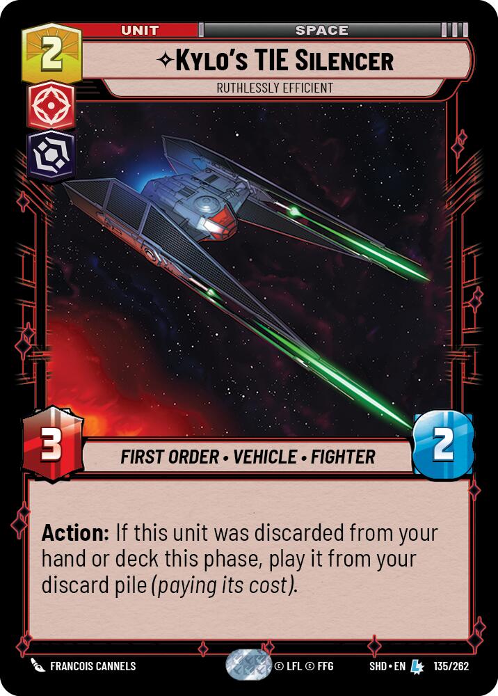 Kylo's TIE Silencer - Ruthlessly Efficient (135/262) (135/262) [Shadows of the Galaxy] | Shuffle n Cut Hobbies & Games