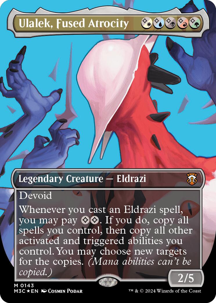 Ulalek, Fused Atrocity (Borderless) (Ripple Foil) [Modern Horizons 3 Commander] | Shuffle n Cut Hobbies & Games