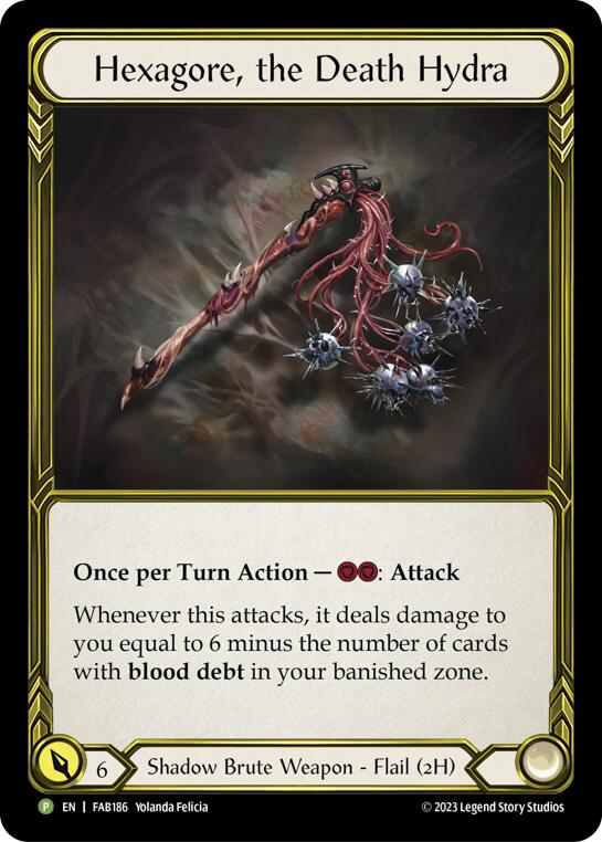 Hexagore, the Death Hydra (Golden) [FAB186] (Promo)  Cold Foil | Shuffle n Cut Hobbies & Games