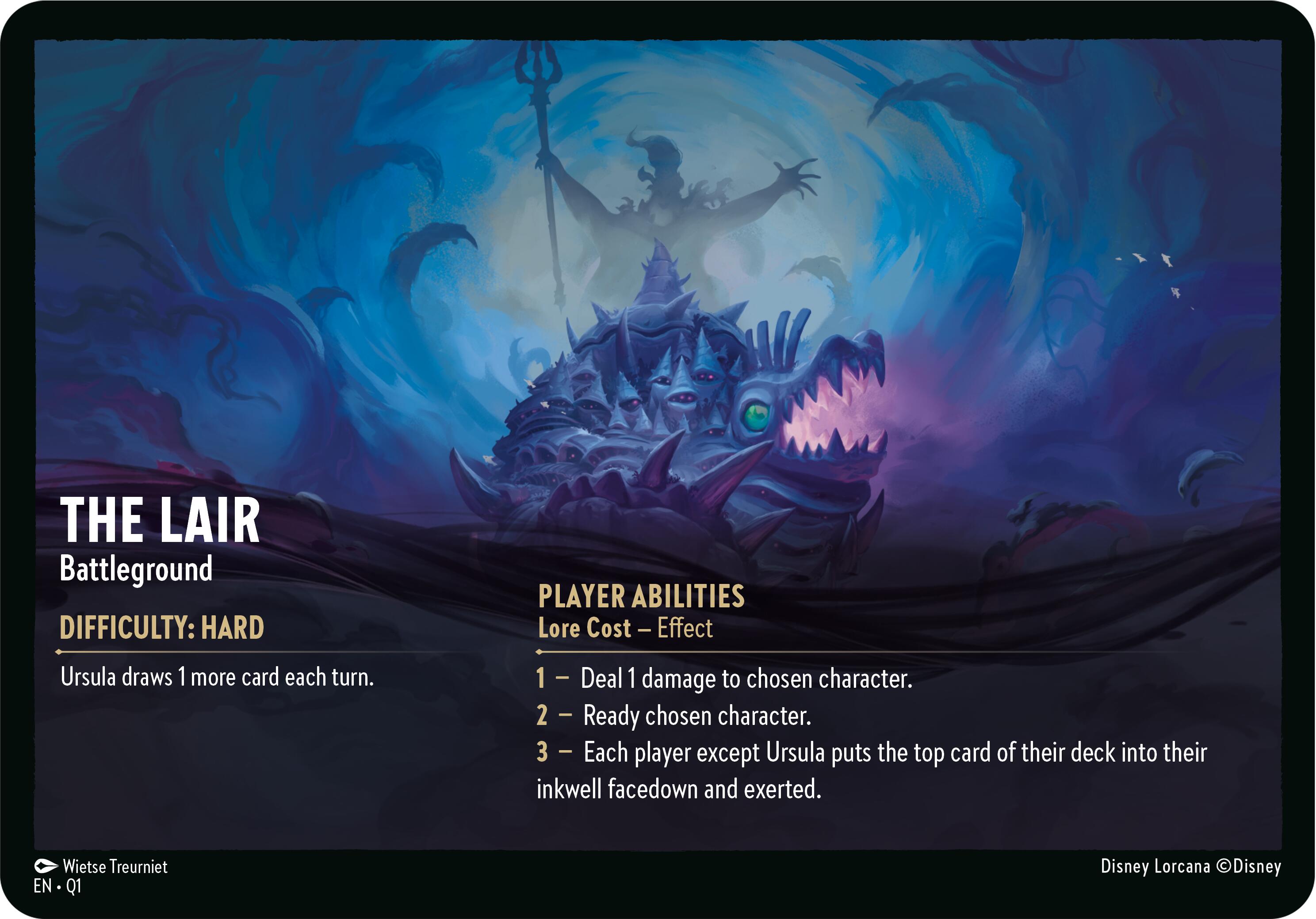 The Lair // Infinite Wrath - Battleground (Oversized) [Illumineer's Quest: Deep Trouble] | Shuffle n Cut Hobbies & Games