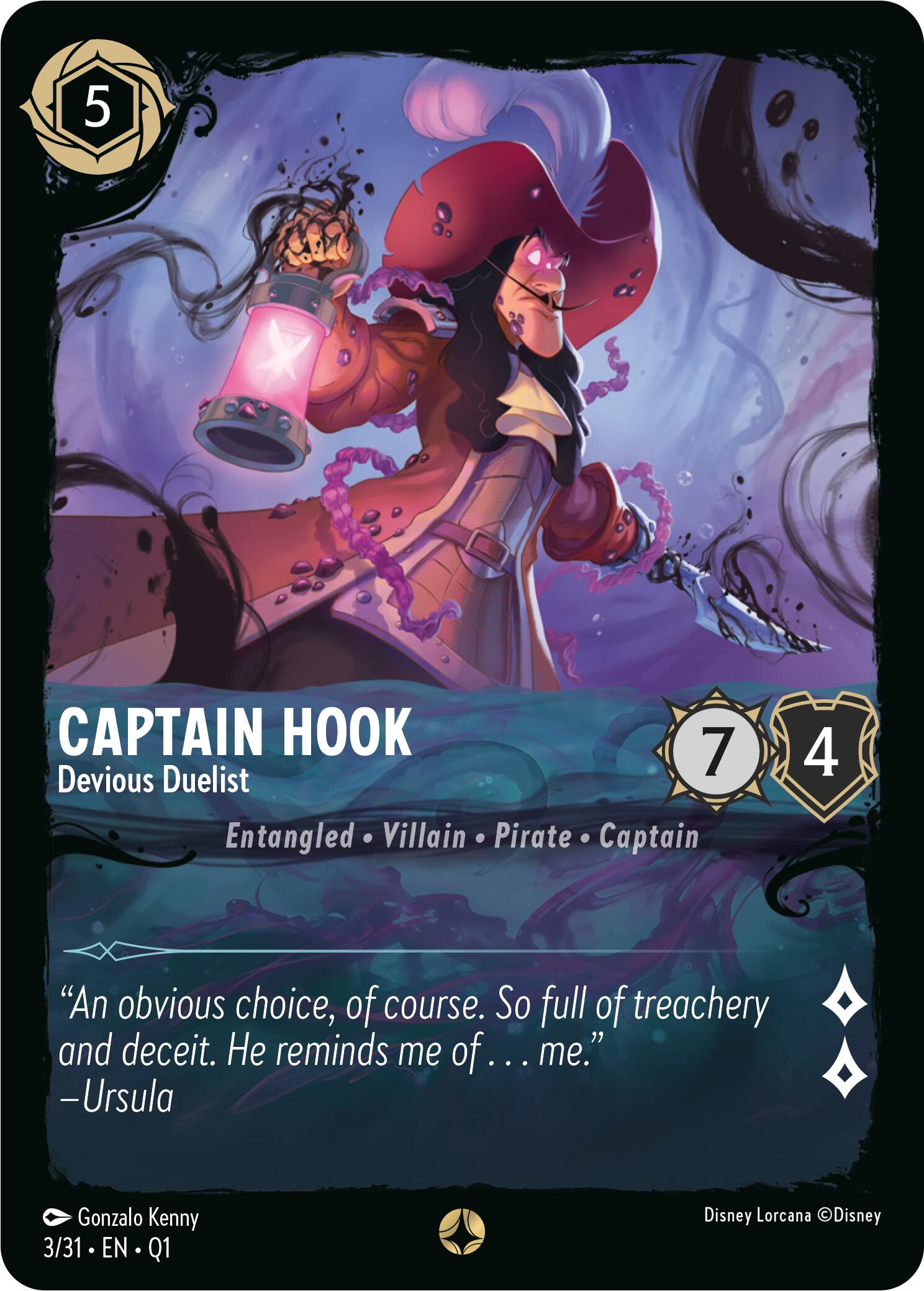 Captain Hook - Devious Duelist (3/31) [Illumineer's Quest: Deep Trouble] | Shuffle n Cut Hobbies & Games