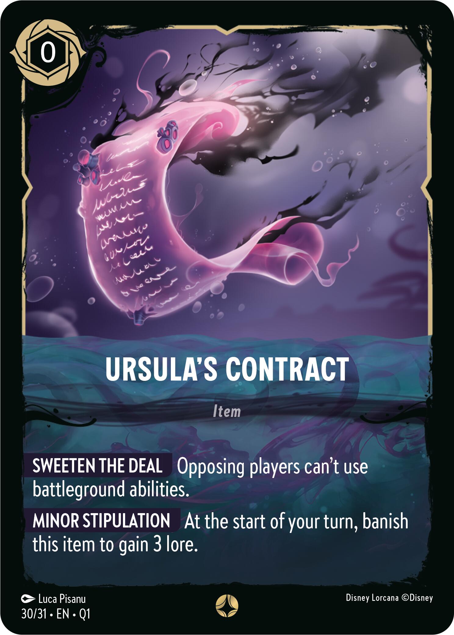 Ursula's Contract (30/31) [Illumineer's Quest: Deep Trouble] | Shuffle n Cut Hobbies & Games