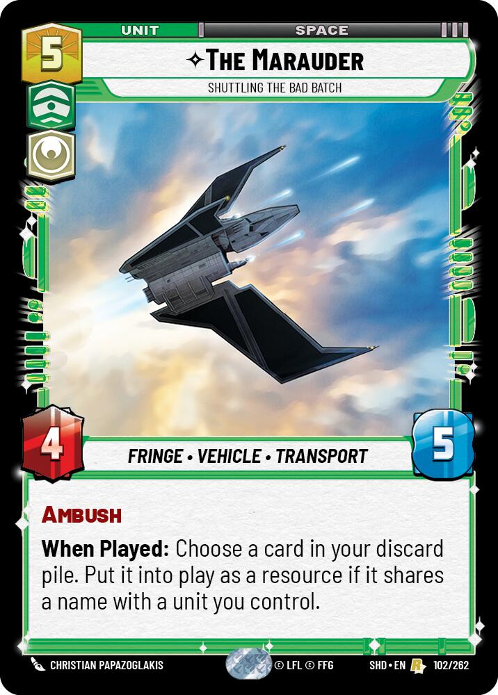 The Marauder - Shuttling the Bad Batch (102/262) (102/262) [Shadows of the Galaxy] | Shuffle n Cut Hobbies & Games